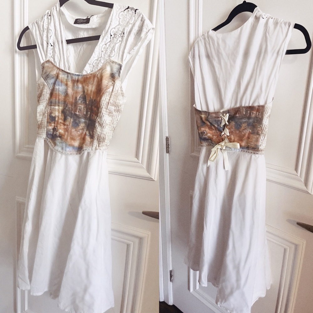 Handmade/upcycled  corset dress